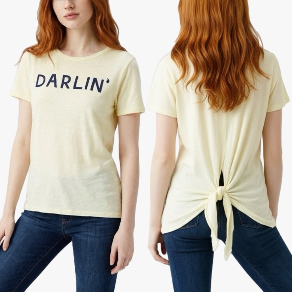 Sundry Darlin’ Open Back Tie T Shirt Sz 0